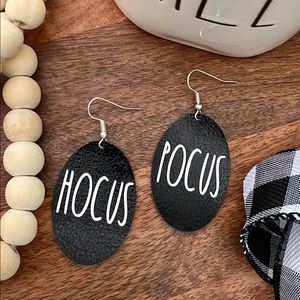 Halloween faux leather earrings